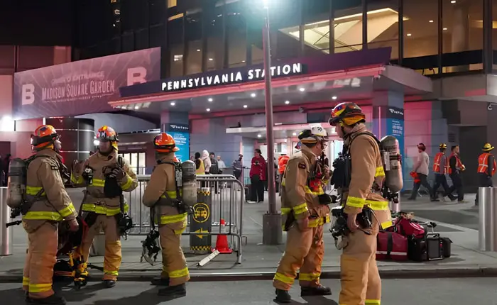 Un vagón de tren estalló en llamas en Nueva York