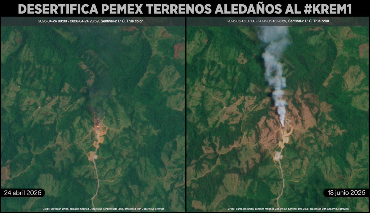 Incendio en Pozo de Pemex desaparece selva en Las Choapas