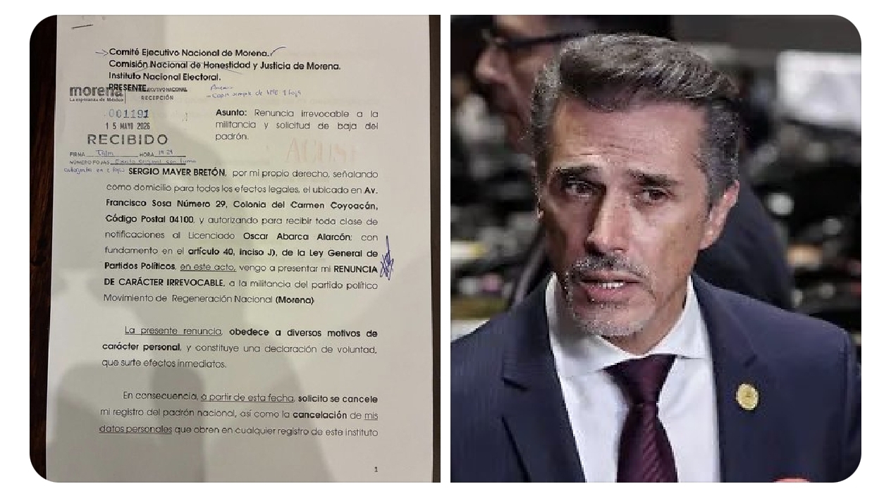 Sergio Mayer presenta su renuncia a la militancia de Morena