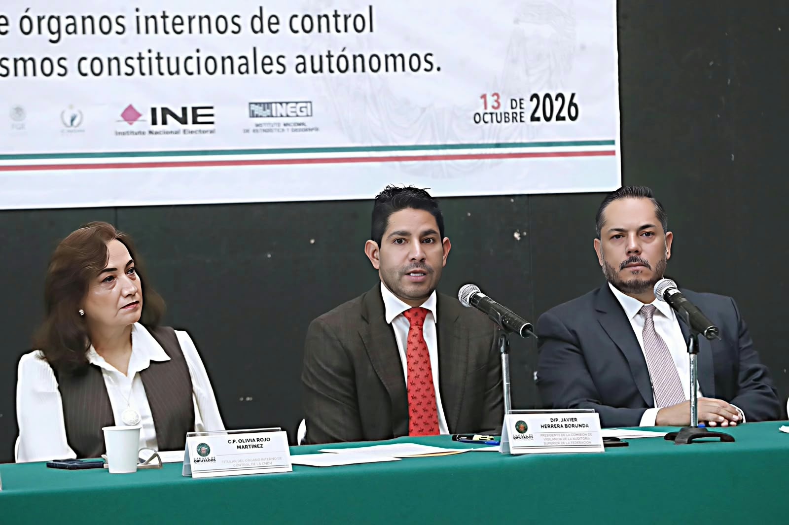 Signa Javier Herrera acuerdo sin precedentes entre OIC's de INE, INEGI, CNDH y FGR