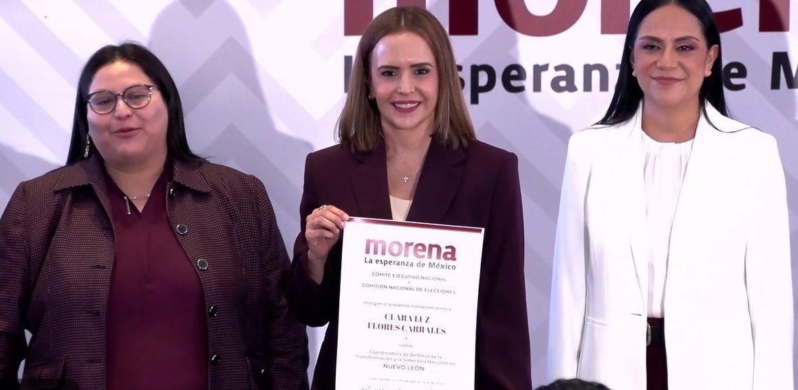 Morena designa a Clara Luz Flores Carrales para Nuevo León