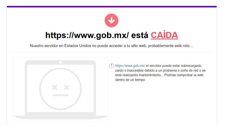 Se cae portal del Gobierno por corte de conectividad