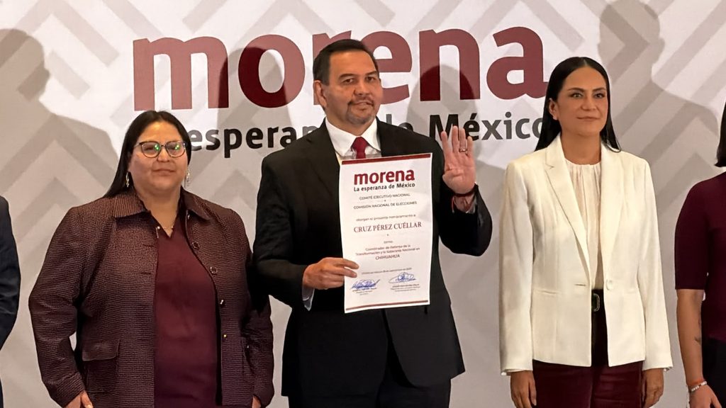 Andrea Chávez queda fuera; Morena pone a Cruz Pérez Cuéllar como coordinador en Chihuahua