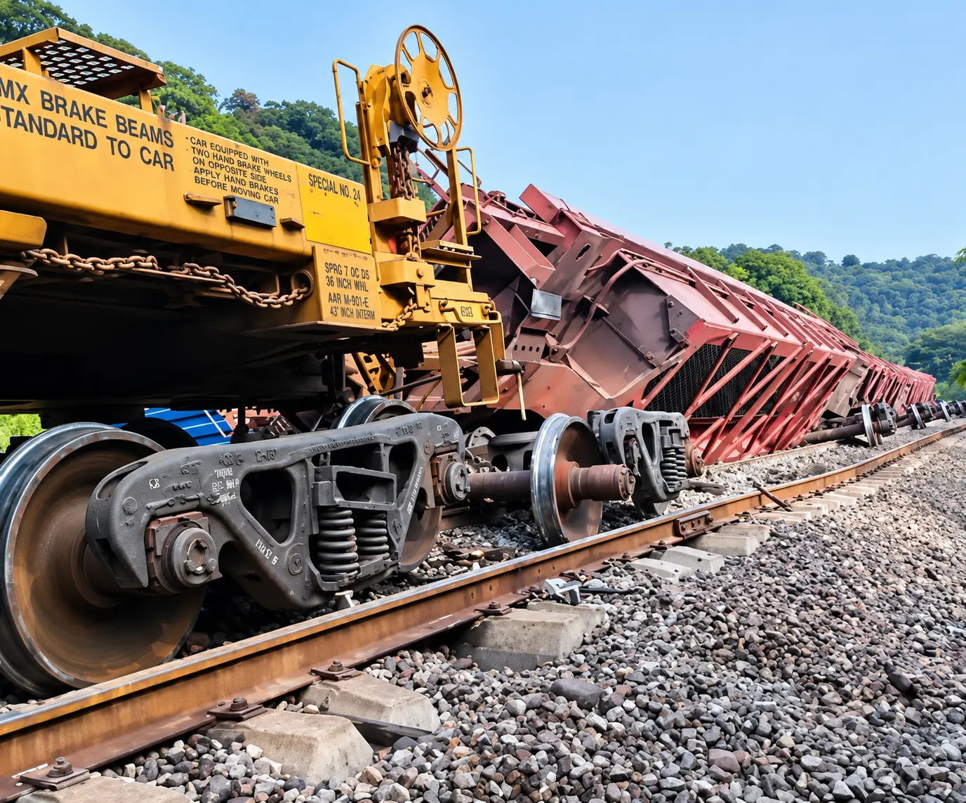 Descarrila tren de Ferromex en Tonila; mueren dos guardias nacionales