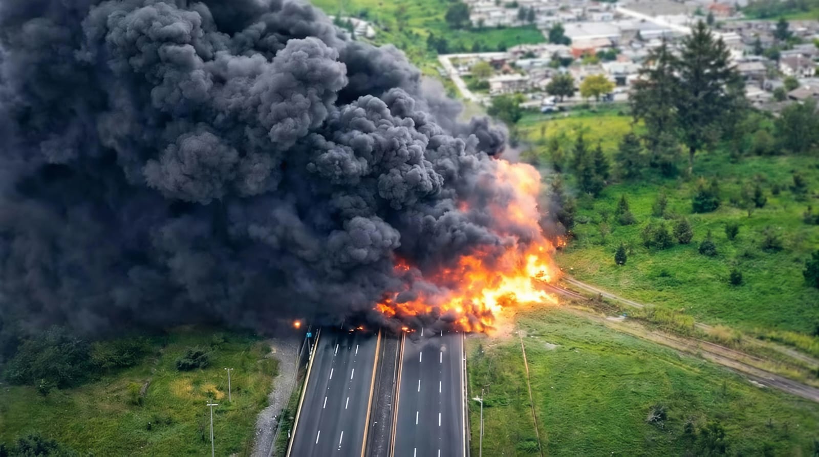 Explosión de pipa de combustible paraliza la carretera México-Veracruz en Tlaxcala