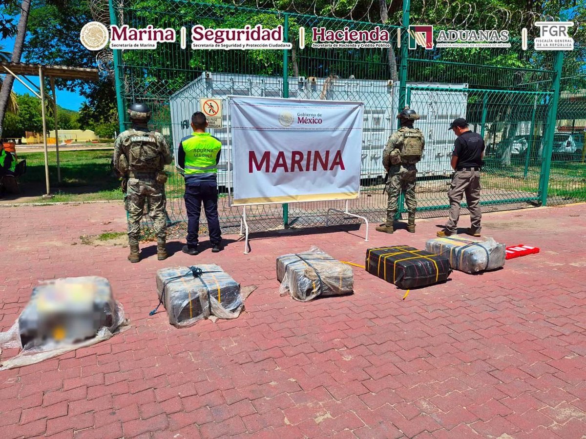 Incautan 270 kilos de cocaína dentro de contenedor en puerto de Manzanillo